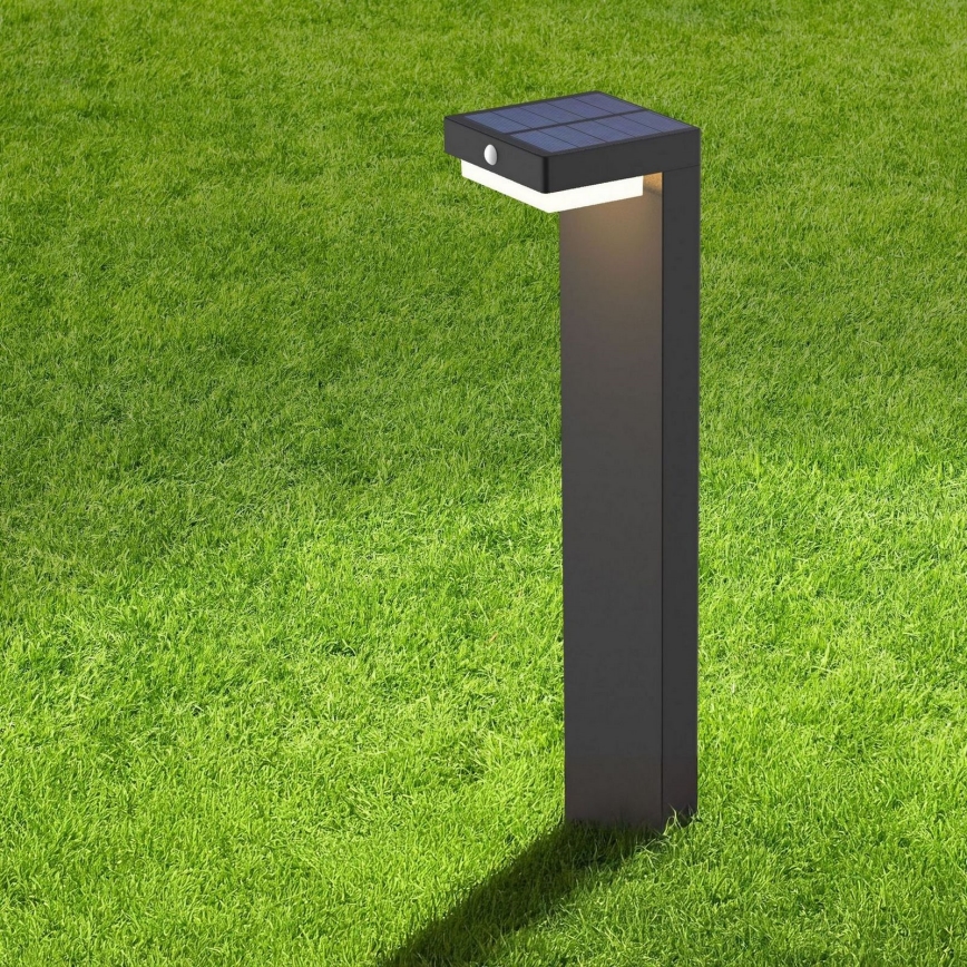 LED Solar lamp with sensor MALI LED/4,5W/3,7V 2000 mAh IP44 black