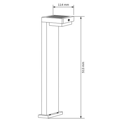LED Solar lamp with sensor MALI LED/4,5W/3,7V 2000 mAh IP44 black