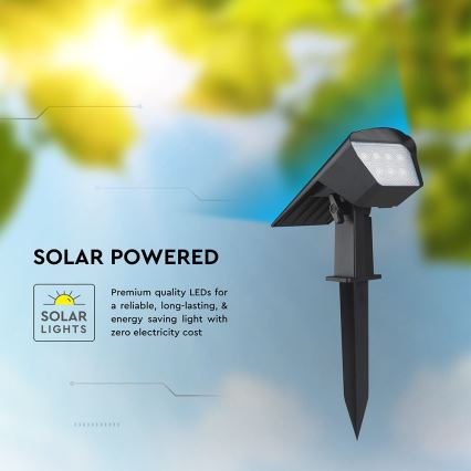 LED Solar Light 2-in-1 LED/1.3W/3.7V 3000/4000/6400K IP65 1200 mAh