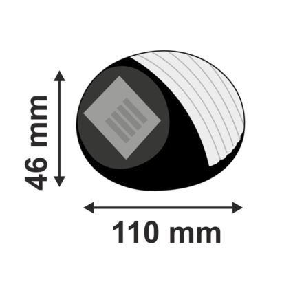 LED Solar light 2xLED/0,12W/2xAA 6500K IP44
