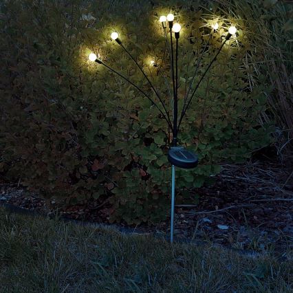 LED Solar light FIORINI 8xLED/1,2V 600 mAh IP44 black