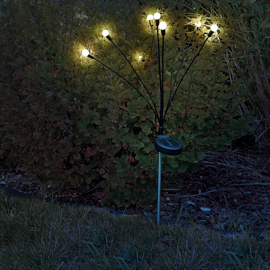 LED Solar light FIORINI 8xLED/1,2V 600mAh IP44 black