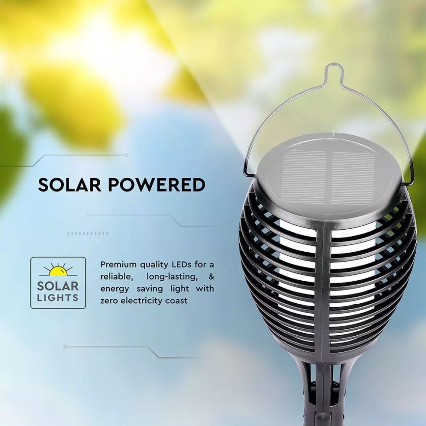 LED Solar light FLAME 4in1 1xLED/0,45W/3,7V IP44