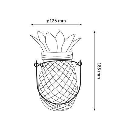 LED Solar light JAR LED/1,2V IP44 pineapple