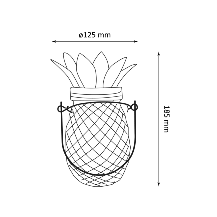 LED Solar light JAR LED/1,2V IP44 pineapple