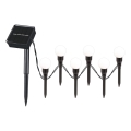 LED Solar light KULKI 6xLED/1,2V 600 mAh 4,3 m IP44 black/white