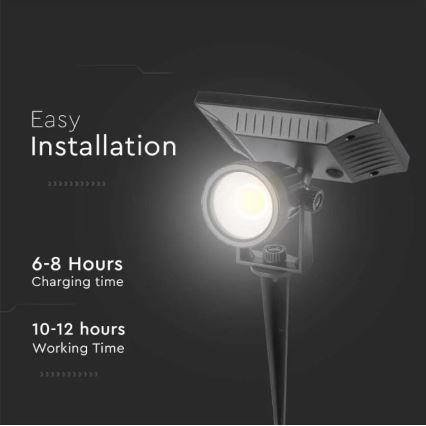 LED Solar light SPIKE LED/2W/5,5V IP65 3000K