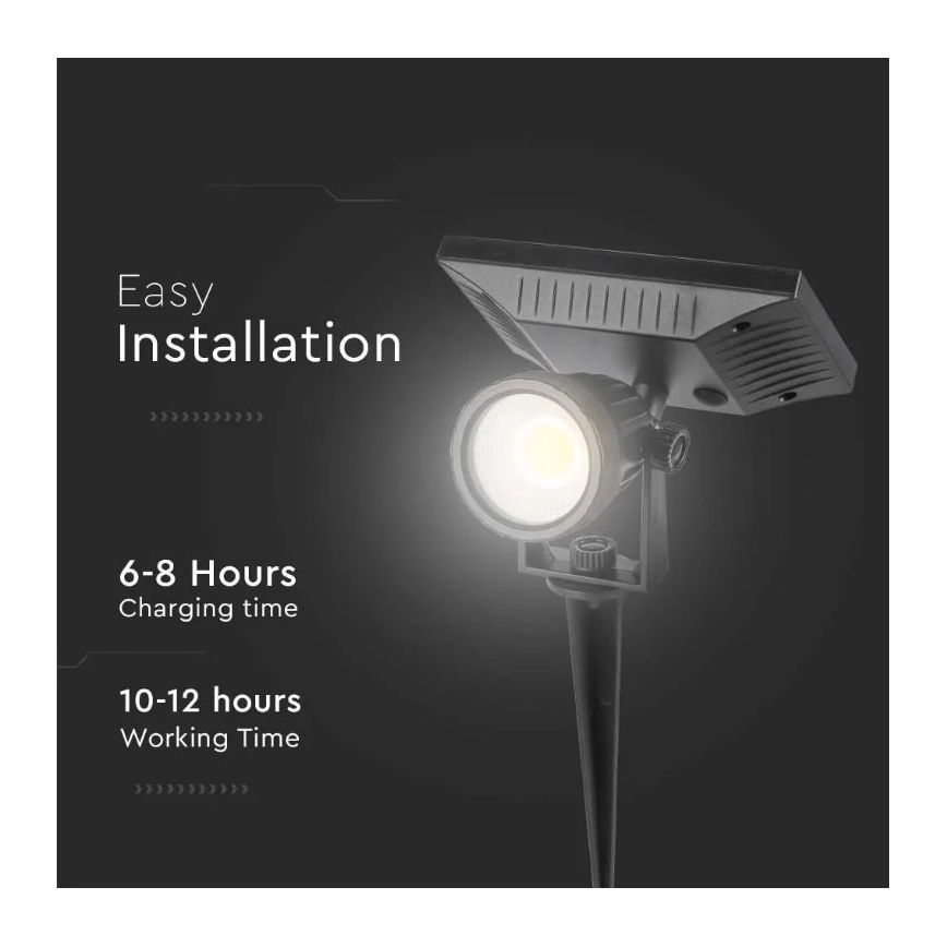 LED Solar light SPIKE LED/2W/5,5V IP65 3000K