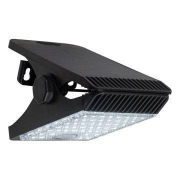 LED Solar light with a motion and dusk sensor CLIPS LED/4W/1200 mAh 3,7V IP44 black