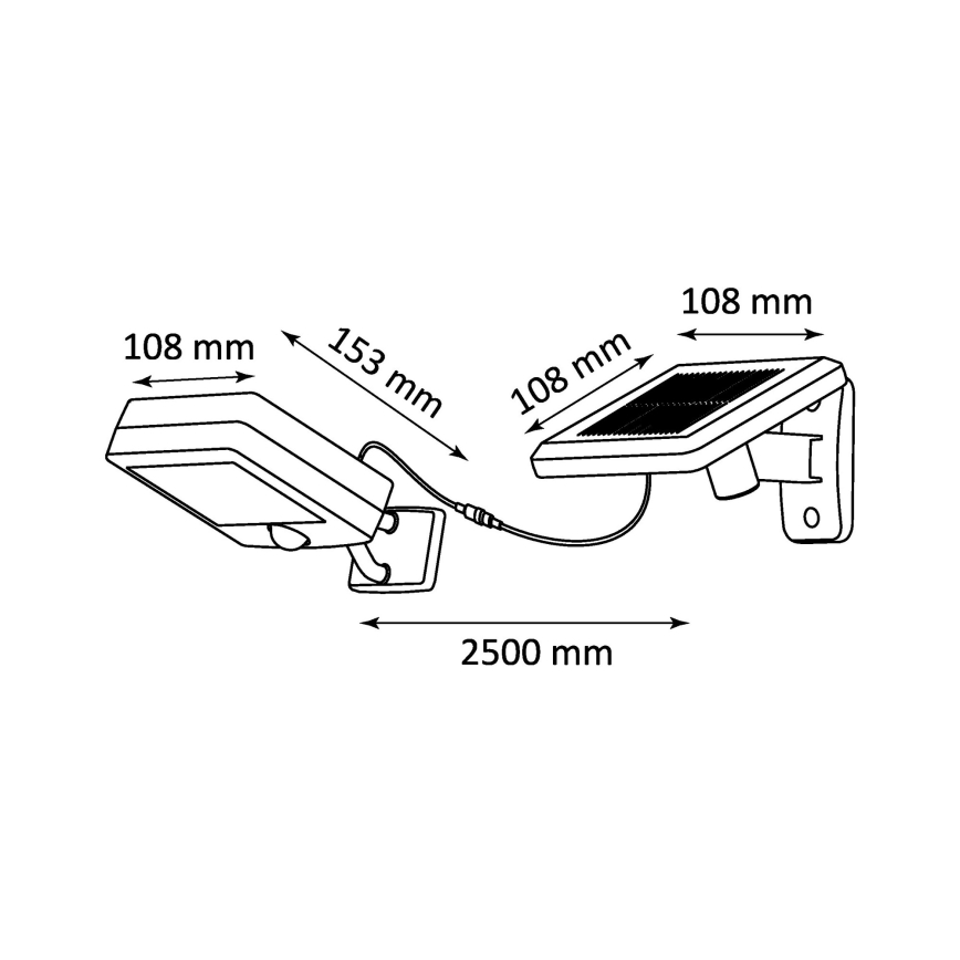 LED Solar light with a motion and dusk sensor LED/3xAA IP44