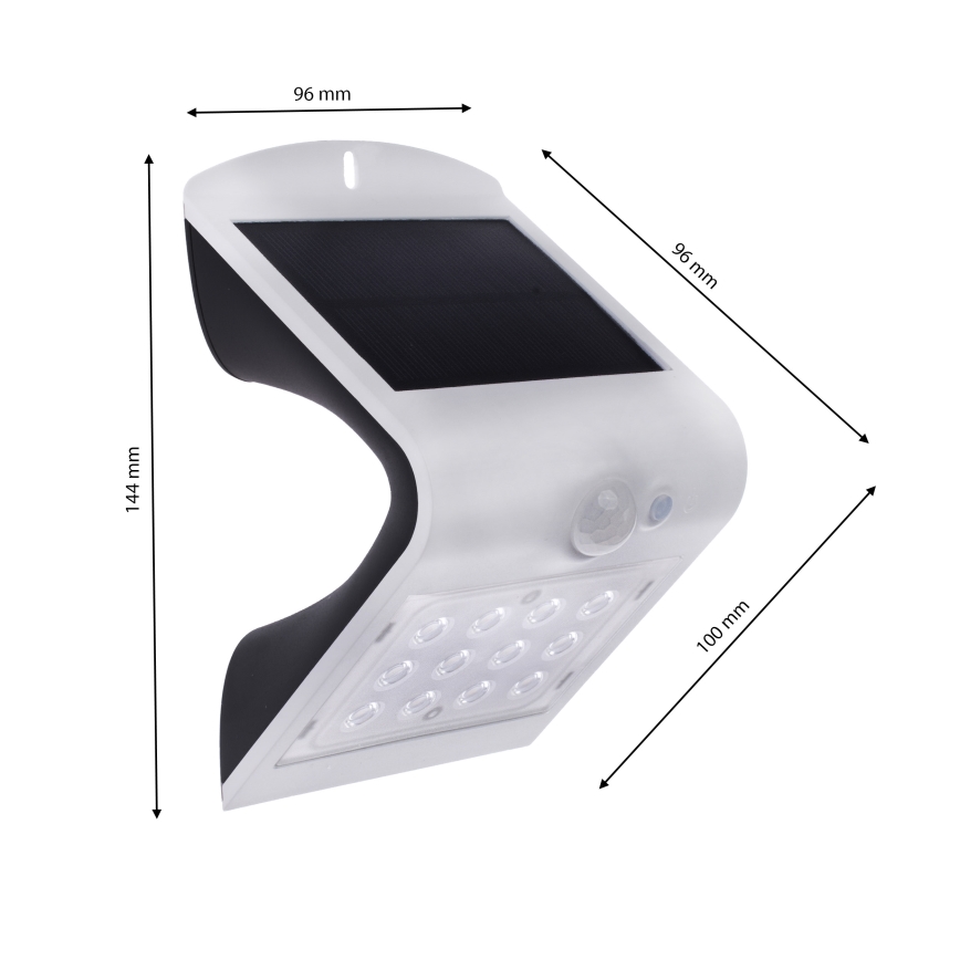 LED Solar light with a motion and dusk sensor LED/1,5W/1200 mAh 3,7V IP65