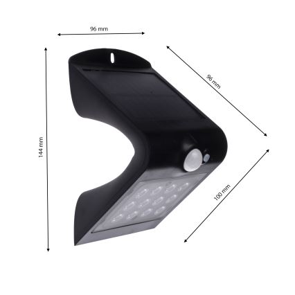 LED Solar light with a motion sensor LED/1,5W/1200 mAh 3,7V IP65