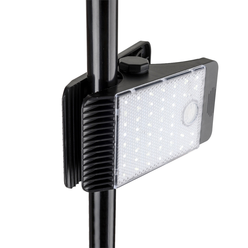LED Solar light with a motion and dusk sensor CLIPS LED/4W/1200 mAh 3,7V IP44 black