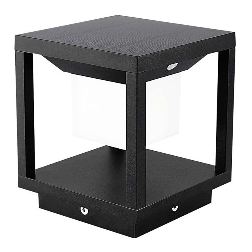 LED Solar light with a sensor LED/2W/5,5V 3000K IP65 black