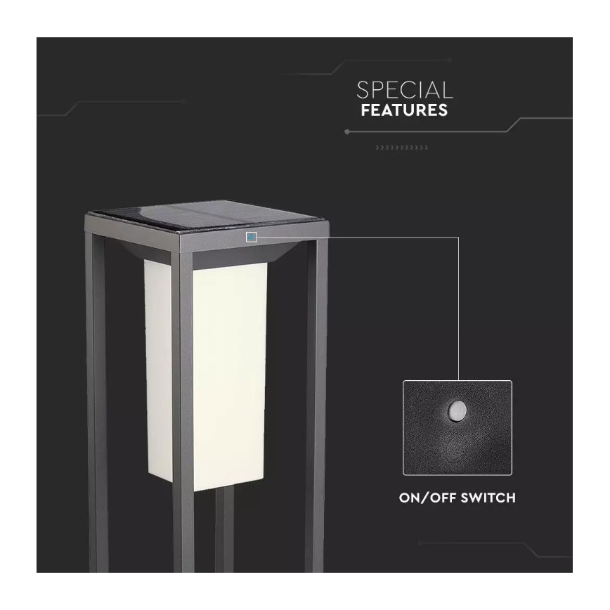 LED Solar light with a sensor SAMSUNG CHIP LED/2W/3,7V IP65 2600 mAh