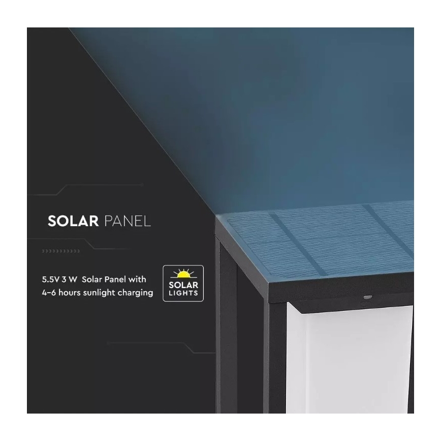 LED Solar light with a sensor SAMSUNG CHIP LED/2W/3,7V IP65