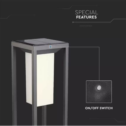 LED Solar light with a sensor SAMSUNG CHIP LED/2W/3,7V IP65