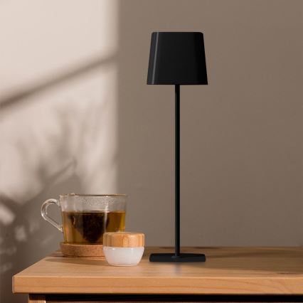 LED Solar dimmable magnetic touch rechargeable table lamp LED/5W/5V 3000-6000K 3600 mAh IP65 black