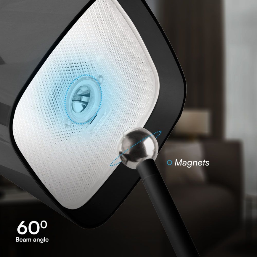 LED Solar dimmable magnetic touch rechargeable table lamp LED/5W/5V 3000-6000K 3600 mAh IP65 black