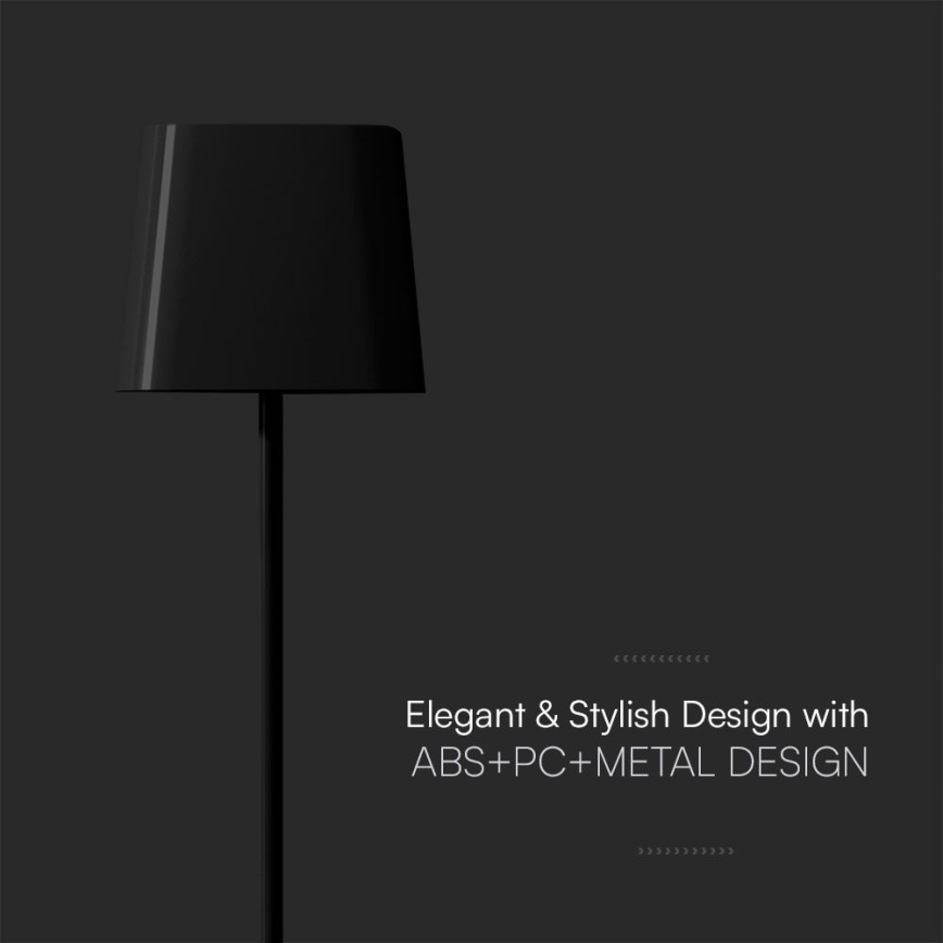 LED Solar dimmable magnetic touch rechargeable table lamp LED/5W/5V 3000-6000K 3600 mAh IP65 black
