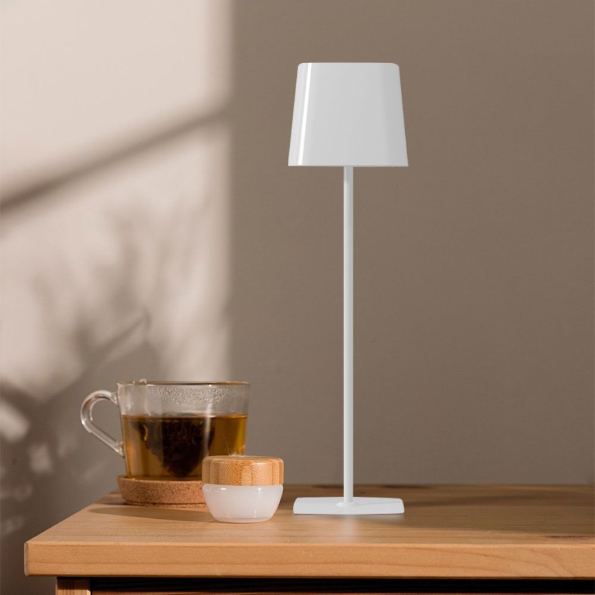 LED Solar dimmable magnetic touch rechargeable table lamp LED/5W/5V 3000-6000K 3600 mAh IP65 white