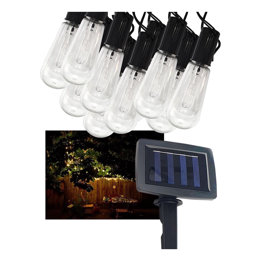 LED Solar outdoor chain 10xLED/1,2V 2,2 m IP44