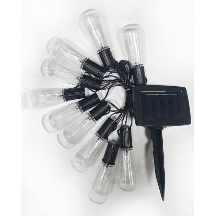 LED Solar outdoor chain 10xLED/1,2V 2,2 m IP44
