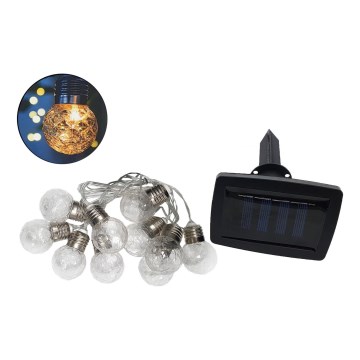 LED Solar outdoor chain 10xLED/1,2V 2,2 m IP44