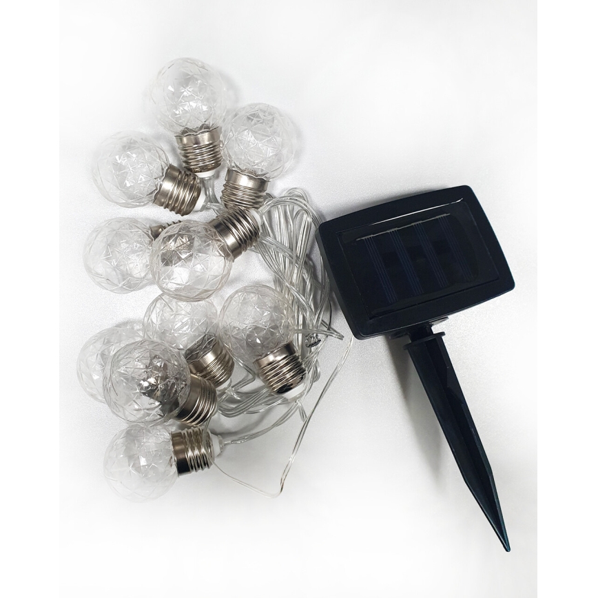 LED Solar outdoor chain 10xLED/1,2V 300 mAh 2,2 m IP44