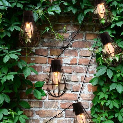 LED Solar outdoor chain 10xLED/1xAAA 3,8 m IP44
