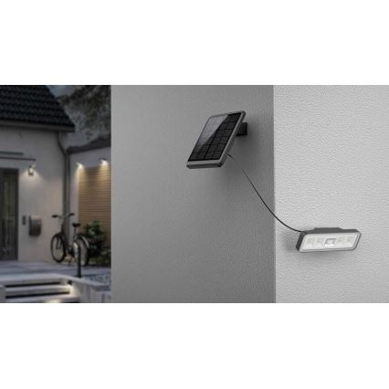 LED Solar outdoor floodlight with sensor LED/8W/3,7V IP54 black