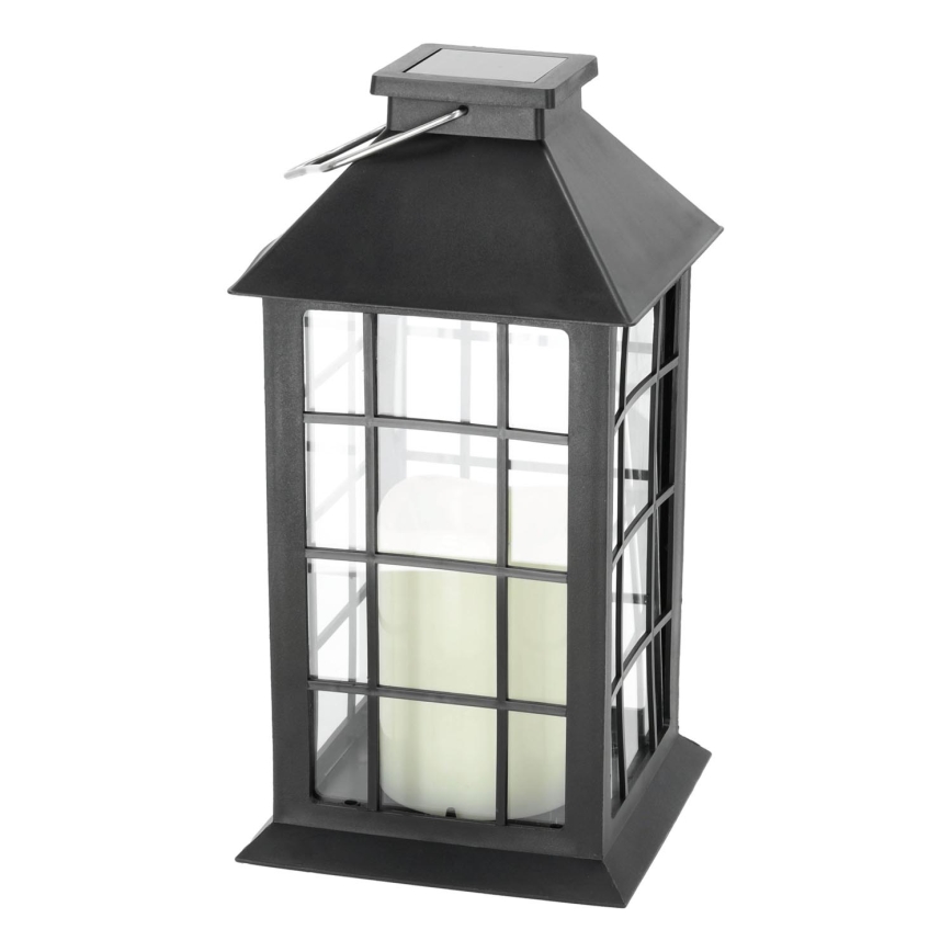 LED Solar pendant light LED/0,02W/1,2V 2700K IP44 black