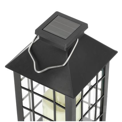 LED Solar pendant light LED/0,02W/1,2V 2700K IP44 black
