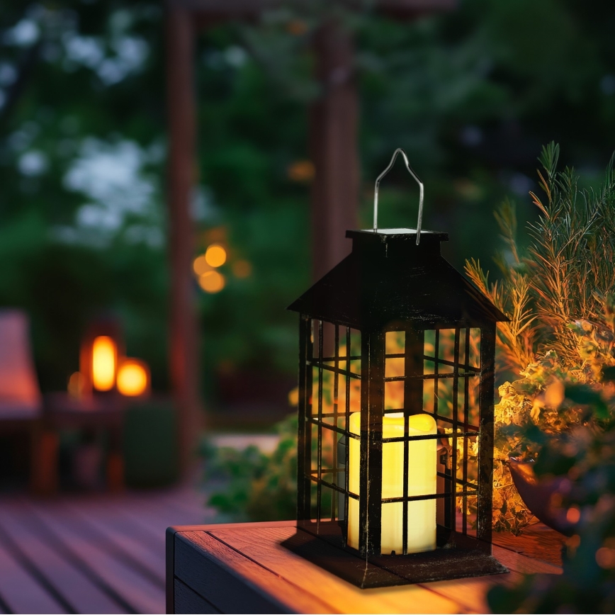 LED Solar pendant light LED/0,02W/1,2V 2700K IP44 patina