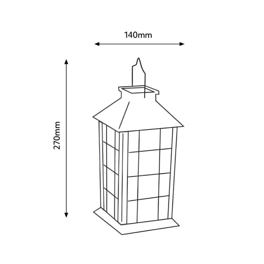 LED Solar pendant light LED/0,02W/1,2V 2700K IP44 patina