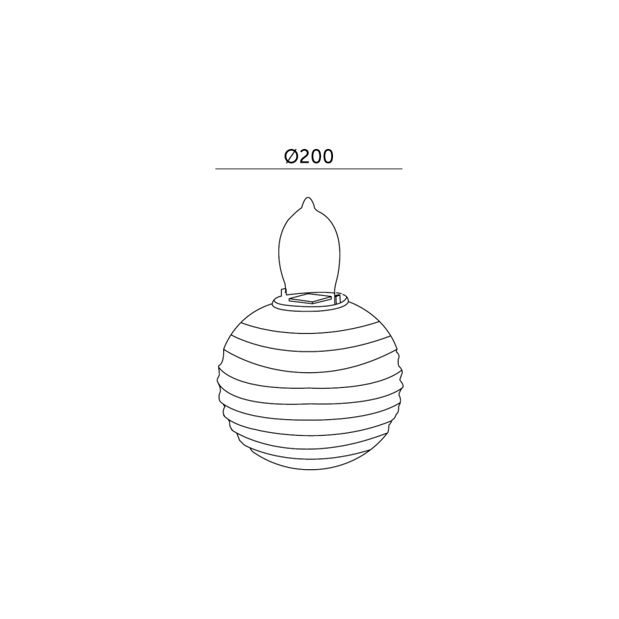 LED Solar pendant light LED/0,02W/1,2V 3000K IP44 1xAAA 100 mAh