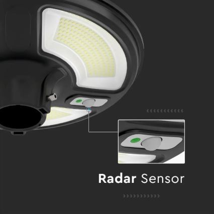 LED Solar street lamp with a sensor LED/10W/3,2V 6500K IP65 + remote control