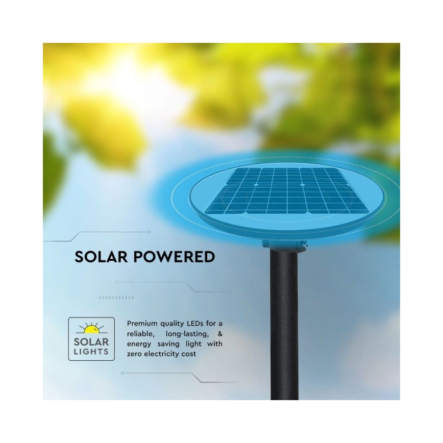 LED Solar street lamp with a sensor LED/10W/3,2V IP65 4000K + remote control