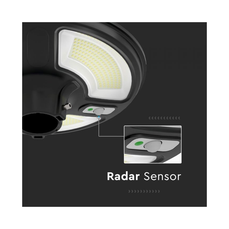 LED Solar street lamp with a sensor LED/10W/3,2V IP65 4000K + remote control