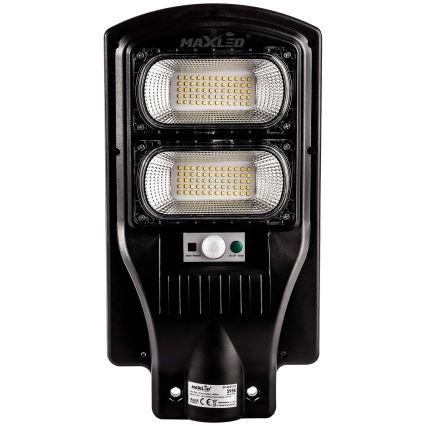 LED Dimmable solar street lamp with sensor LED/120W/6V 6500K IP65 black + remote control