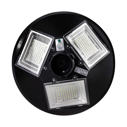 LED Dimmable solar street lamp with sensor LED/15W/6V 11000 mAh 6500K IP65 black + remote control