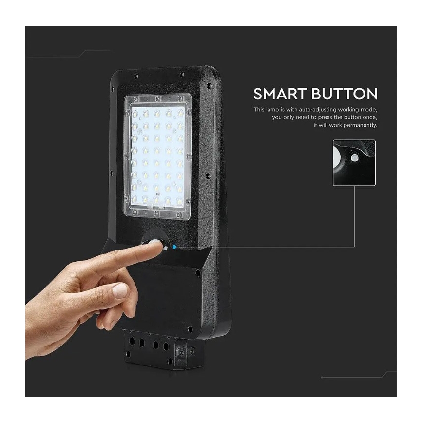 LED Solar street lamp with a sensor LED/15W/7,4V 6000K IP65 10800 mAh