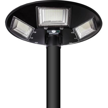 LED Dimmable solar street lamp with sensor LED/22W/6V 18000 mAh 6500K IP65 black + remote control