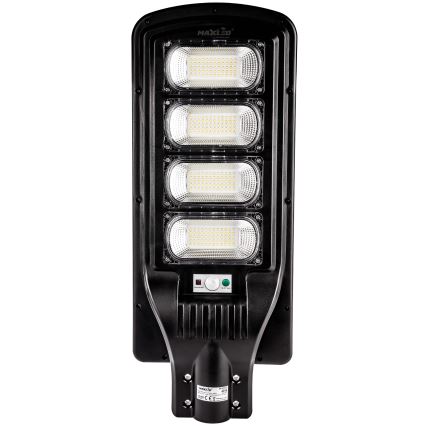 LED Dimmable solar street lamp with sensor LED/240W/6V 6500K IP65 black + remote control