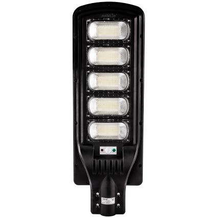 LED Dimmable solar street lamp with sensor LED/300W/6V 6500K IP65 black + remote control