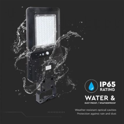 LED Solar street lamp with a sensor LED/40W/9,6V IP65 6000K + remote control