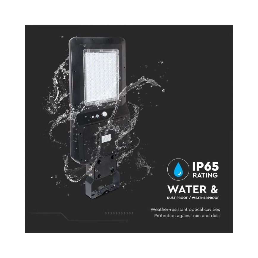 LED Solar street lamp with a sensor LED/40W/9,6V IP65 6000K + remote control
