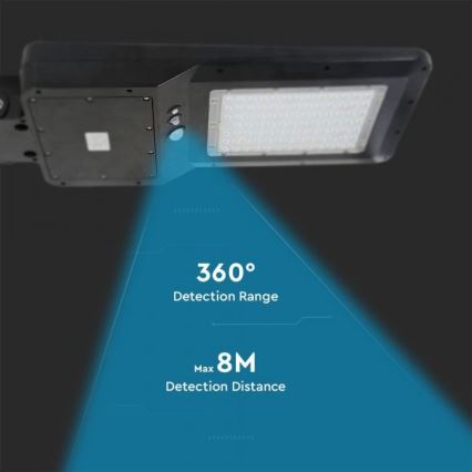 LED Solar street lamp with a sensor LED/40W/9,6V IP65 6000K + remote control