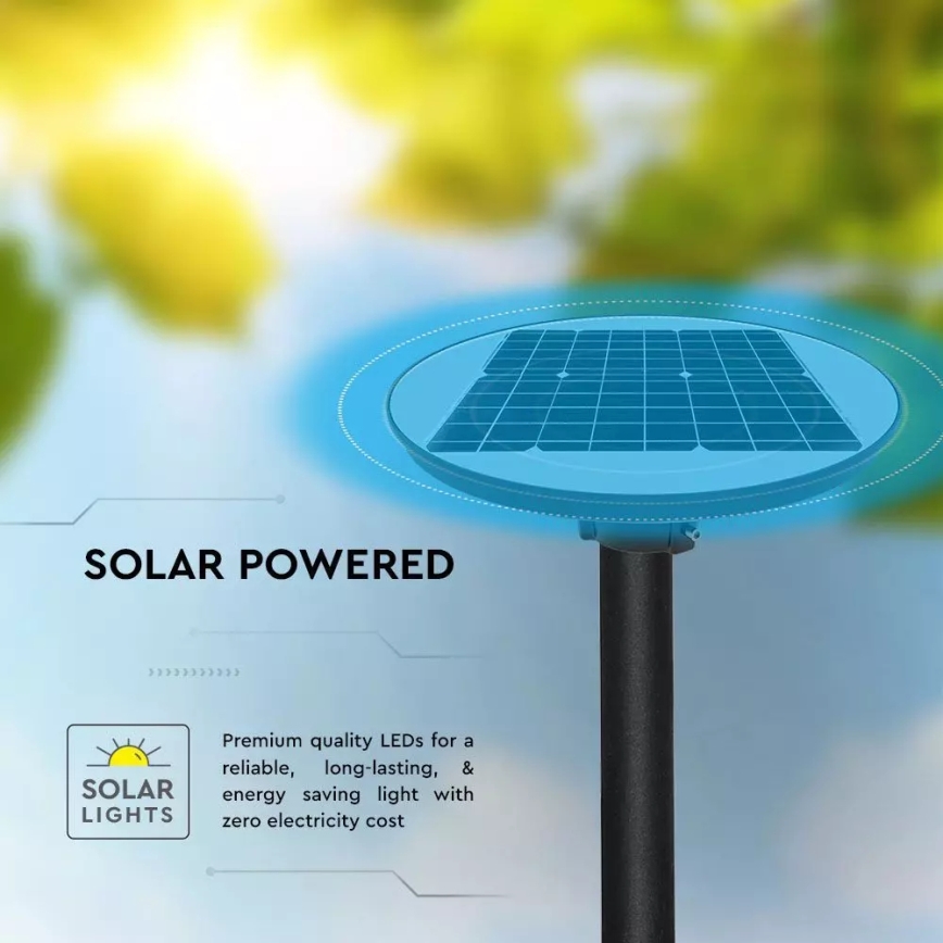 LED Solar street lamp with a sensor LED/7,5W/3,2V IP65 4000K + remote control
