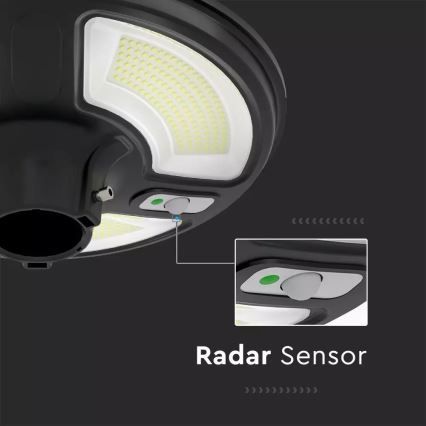 LED Solar street lamp with a sensor LED/7,5W/3,2V IP65 4000K + remote control
